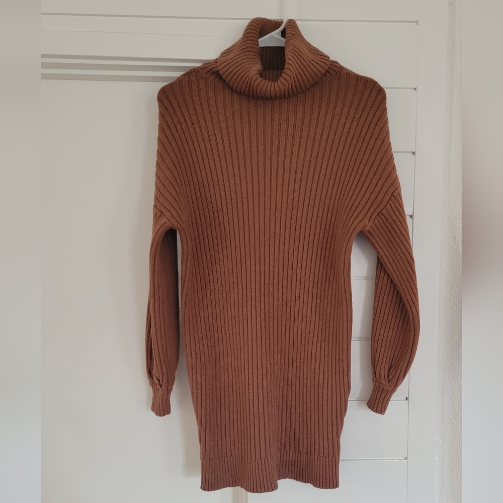 Womens brown sweater dress
